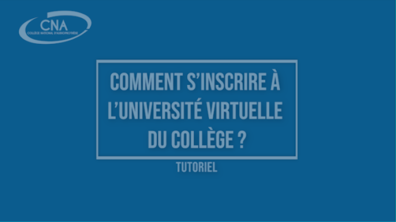 tutoriel : s'inscrire à l'université virtuelle du collège national d'audioprothèse 